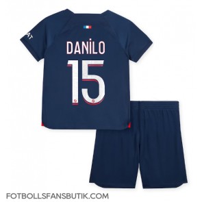 Paris Saint-Germain Danilo Pereira #15 Replika Hemmatröja Barn 2023-24 Kortärmad (+ Korta byxor)